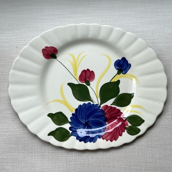 Vintage BLUE RIDGE Southern Pottery CHRYSANTHEMUM Large Oval Platter Plate 14x11 - Picture 3 of 9